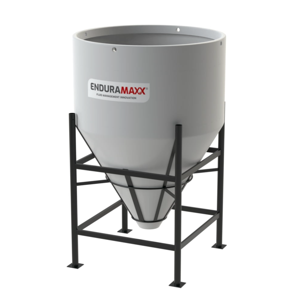 1,500 Litre 60 Degree Open Top Cone Tank with Frame