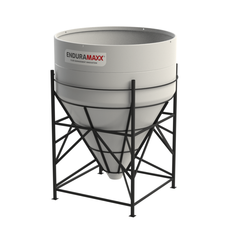 10,000 Litre 60 Degree Open Top Cone Tank with Frame