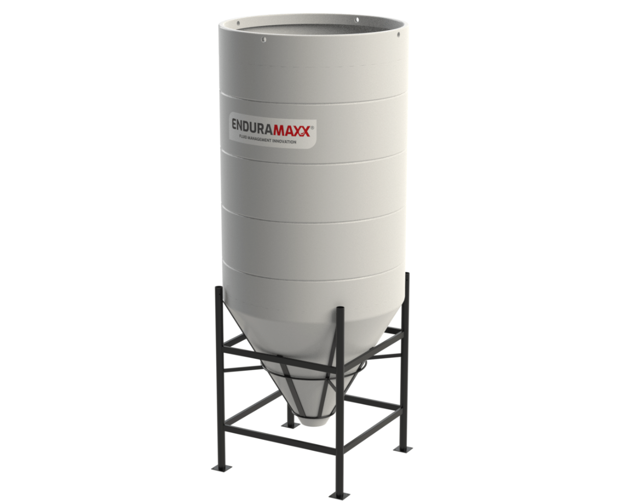 3,650 Litre 60 Degree Open Top Cone Tank with Frame