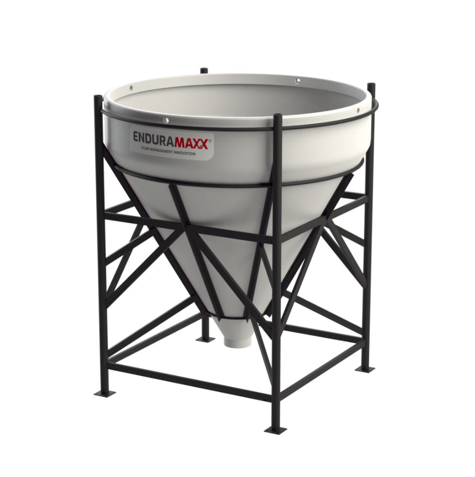 2,000 Litre 60 Degree Open Top Cone Tank with Frame
