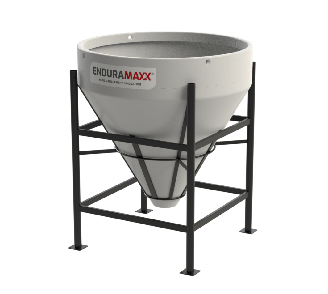 900 Litre 60 Degree Open Top Cone Tank No Frame