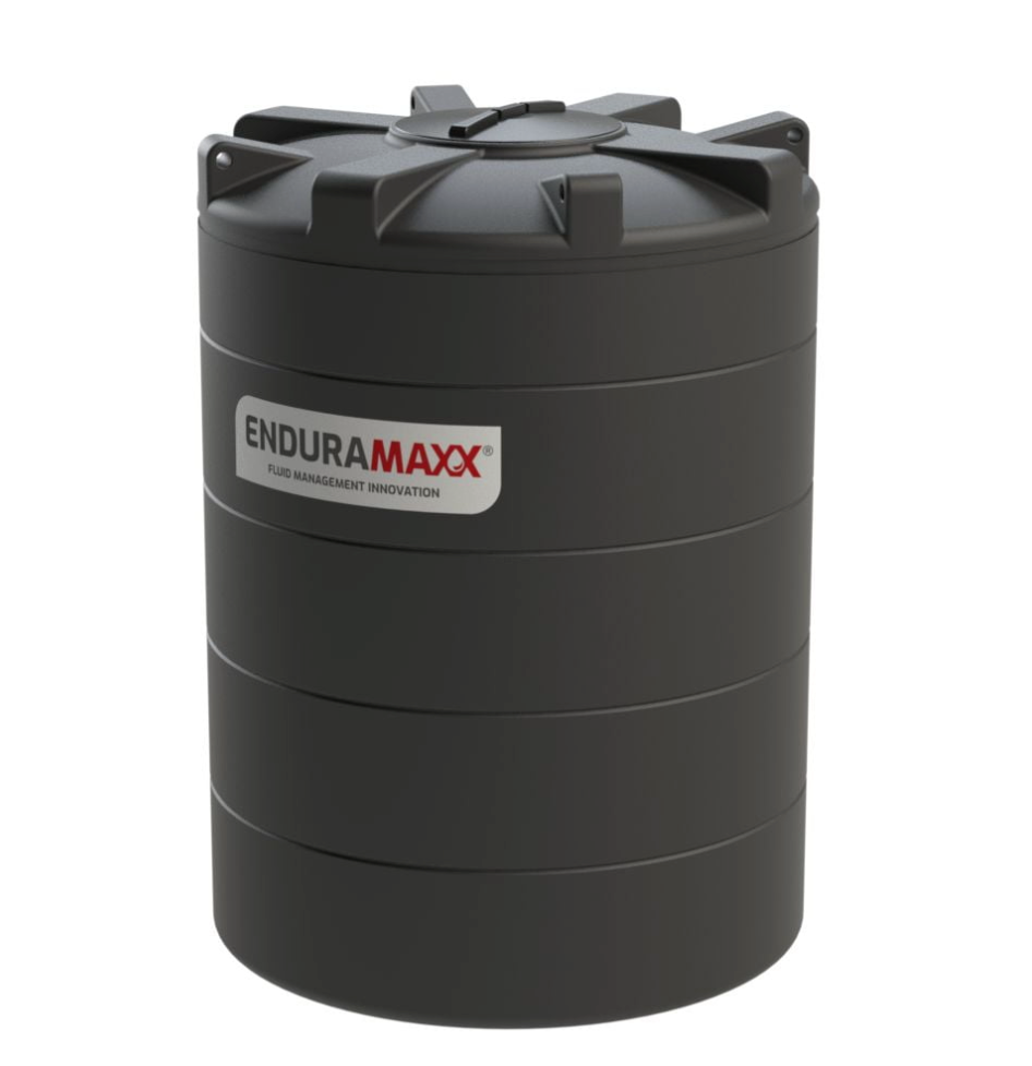 4,500 Litre Vertical Tank - Black - Potable Water