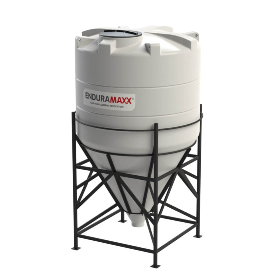 6,000 Litre 60 Degree Cone Tank with Frame Slimline