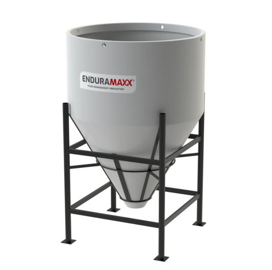 1,500 Litre 60 Degree Open Top Cone Tank with Frame