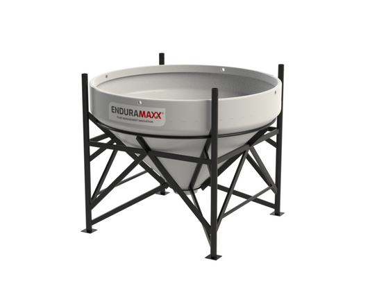 1,500 Litre 45 Degree Open Top Cone Tank with Frame