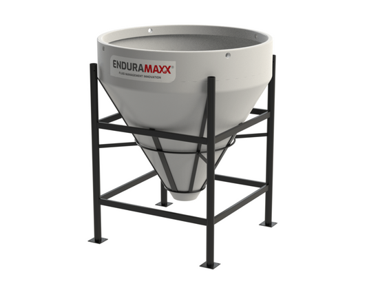 900 Litre 60 Degree Open Top Cone Tank with Frame