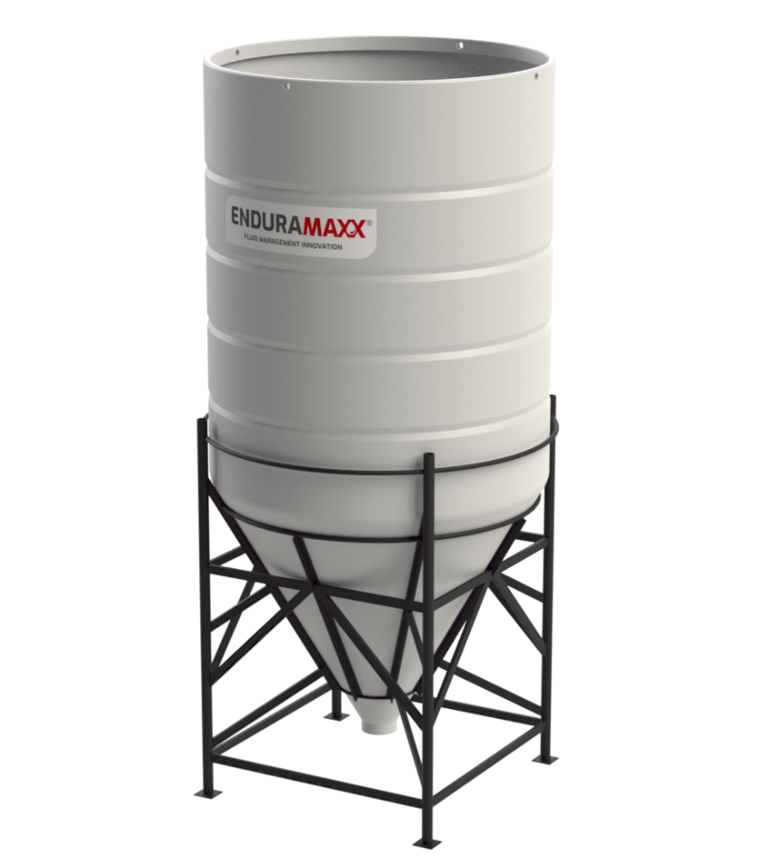 8,000 Litre 60 Degree Open Top Cone Tank No Frame