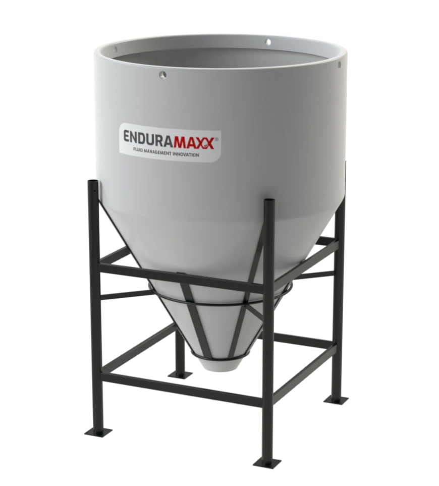 1,500 Litre 60 Degree Open Top Cone Tank No Frame